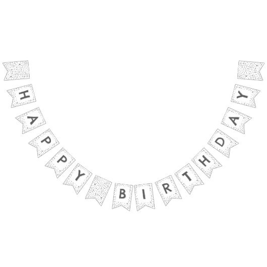 Slate Confetti Waterverf Stippen Bunting Flag Vlaggetjes (Alle)