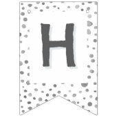 Slate Confetti Waterverf Stippen Bunting Flag Vlaggetjes (Tweede vlag)