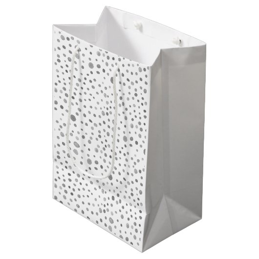 Slate Confetti Waterverf Stippen Gift Bag Medium Cadeauzakje (Voorkant Gekanteld)
