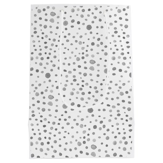 Slate Confetti Waterverf Stippen Gift Bag Medium Cadeauzakje (Achterkant)