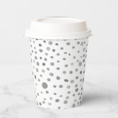 Slate Confetti Waterverf Stippen Paper Cup Papieren Bekers (Links)