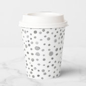 Slate Confetti Waterverf Stippen Paper Cup Papieren Bekers (Achterkant)