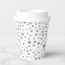 Slate Confetti Waterverf Stippen Paper Cup