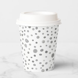 Slate Confetti Waterverf Stippen Paper Cup Papieren Bekers