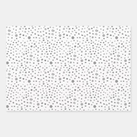 Slate Confetti Waterverf Stippen Wrapping Paper (Voorkant 2)