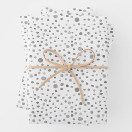 Slate Confetti Waterverf Stippen Wrapping Paper