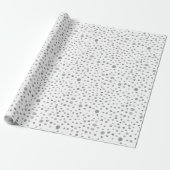 Slate Confetti Waterverf Stippen Wrapping Paper Cadeaupapier (Uitgerold)