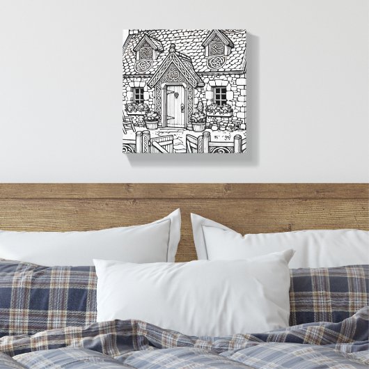 Slate Cottage #10 Canvas Afdruk (Insitu (Slaapkamer))