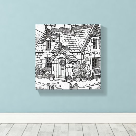 Slate Cottage #12 Canvas Afdruk (Insitu (Houten vloer))