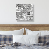 Slate Cottage #13 Canvas Afdruk (Insitu (Slaapkamer))