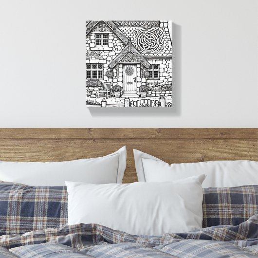 Slate Cottage #13 Canvas Afdruk (Insitu (Slaapkamer))