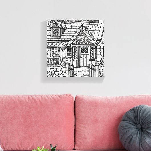 Slate Cottage #14 Canvas Afdruk (Insitu (Woonkamer))