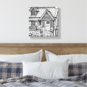 Slate Cottage #14 Canvas Afdruk (Insitu (Slaapkamer))