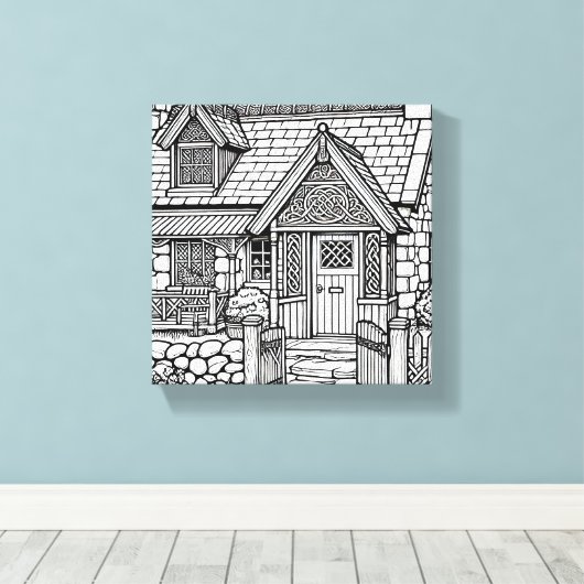 Slate Cottage #14 Canvas Afdruk (Insitu (Houten vloer))