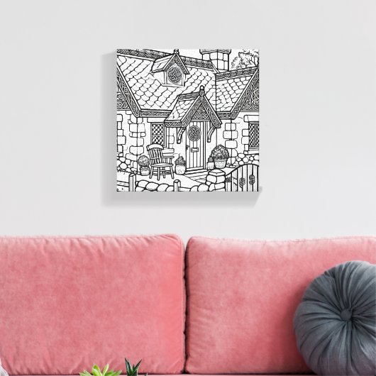 Slate Cottage #15 Canvas Afdruk (Insitu (Woonkamer))