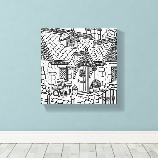 Slate Cottage #15 Canvas Afdruk (Insitu (Houten vloer))