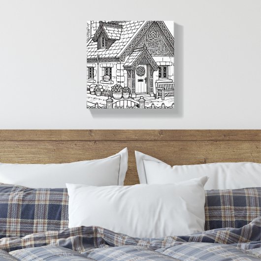 Slate Cottage #1 Canvas Afdruk (Insitu (Slaapkamer))