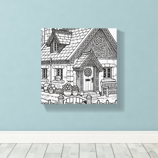 Slate Cottage #1 Canvas Afdruk (Insitu (Houten vloer))