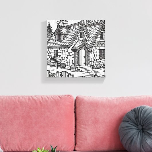 Slate Cottage #2 Canvas Afdruk (Insitu (Woonkamer))