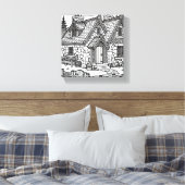 Slate Cottage #2 Canvas Afdruk (Insitu (Slaapkamer))