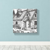 Slate Cottage #2 Canvas Afdruk (Insitu (Houten vloer))