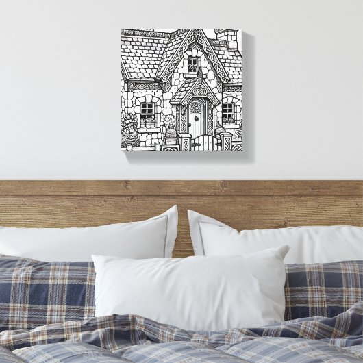Slate Cottage #36 Canvas Afdruk (Insitu (Slaapkamer))