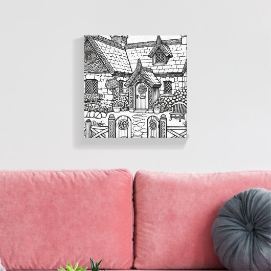 Slate Cottage #3 Canvas Afdruk (Insitu (Woonkamer))