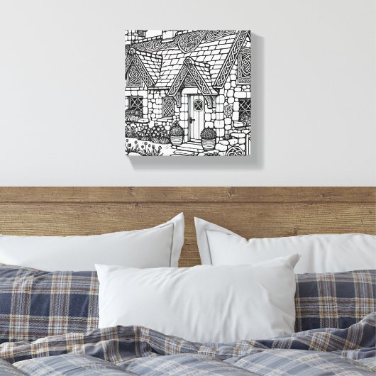 Slate Cottage #45 Canvas Afdruk (Insitu (Slaapkamer))