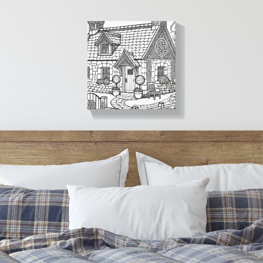 Slate Cottage #46 Canvas Afdruk (Insitu (Slaapkamer))