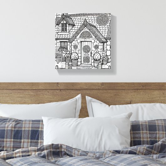 Slate Cottage #47 Canvas Afdruk (Insitu (Slaapkamer))