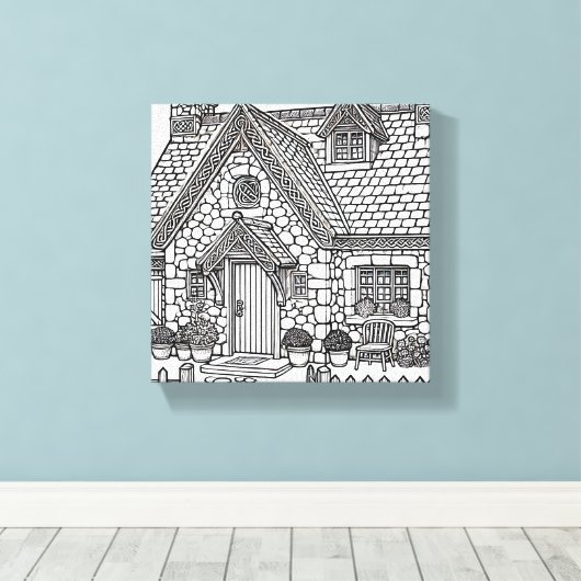 Slate Cottage #49 Canvas Afdruk (Insitu (Houten vloer))