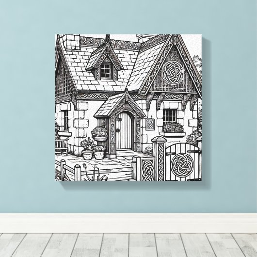 Slate Cottage #4 Canvas Afdruk (Insitu (Houten vloer))