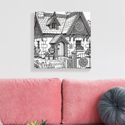 Slate Cottage #4 Canvas Afdruk (Insitu (Woonkamer))