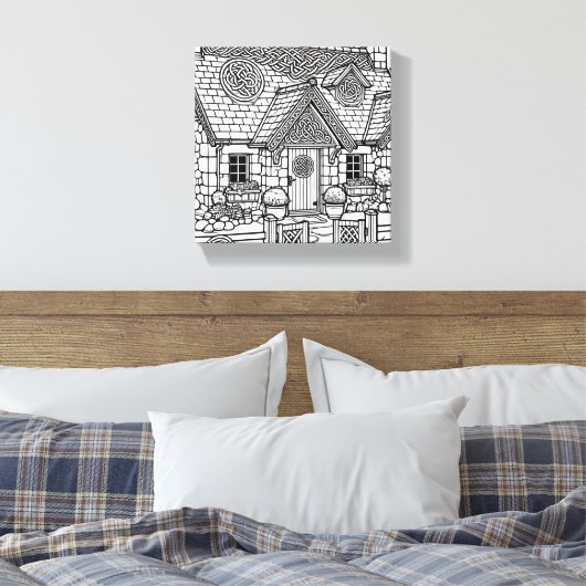 Slate Cottage #5 Canvas Afdruk (Insitu (Slaapkamer))