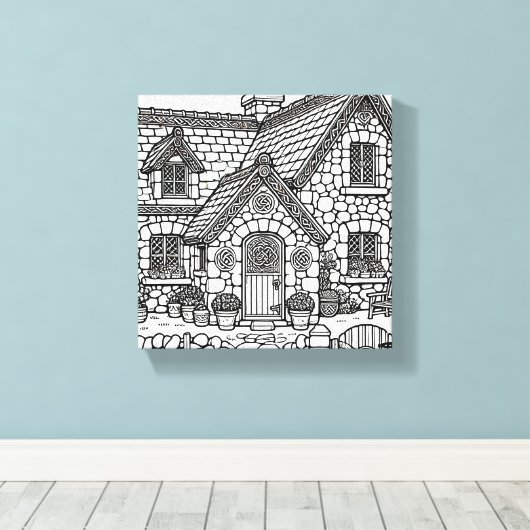 Slate Cottage #6 Canvas Afdruk (Insitu (Houten vloer))