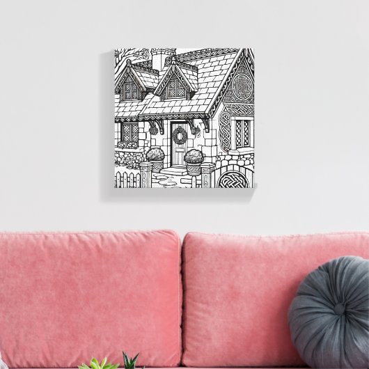 Slate Cottage #7 Canvas Afdruk (Insitu (Woonkamer))