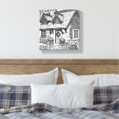 Slate Cottage #7 Canvas Afdruk (Insitu (Slaapkamer))