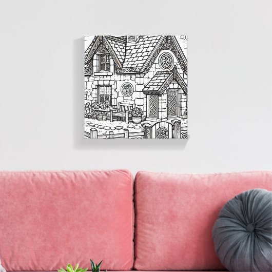 Slate Cottage #8 Canvas Afdruk (Insitu (Woonkamer))