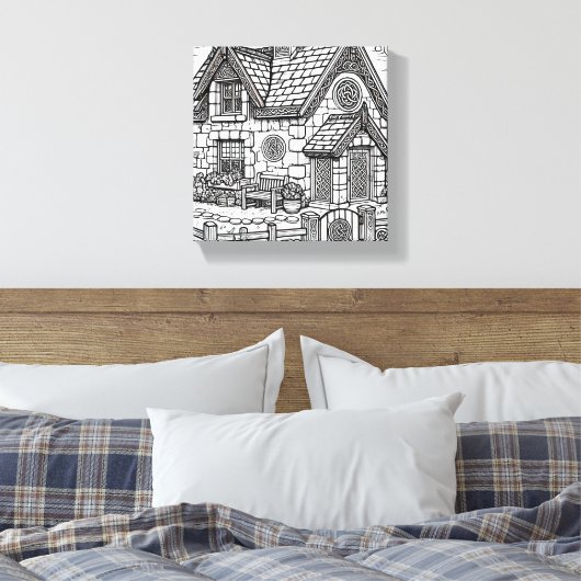 Slate Cottage #8 Canvas Afdruk (Insitu (Slaapkamer))