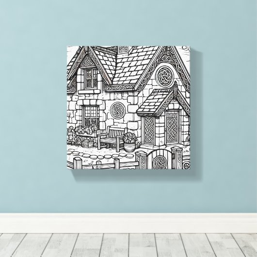 Slate Cottage #8 Canvas Afdruk (Insitu (Houten vloer))