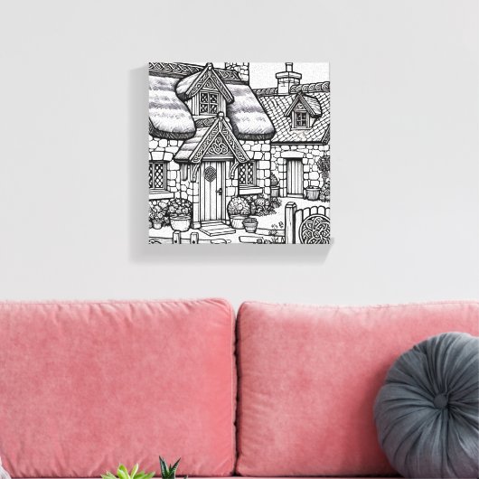 Slate Cottage #9 Canvas Afdruk (Insitu (Woonkamer))