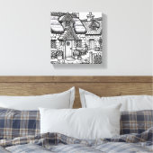 Slate Cottage #9 Canvas Afdruk (Insitu (Slaapkamer))