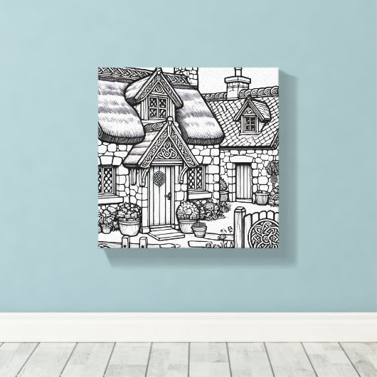 Slate Cottage #9 Canvas Afdruk (Insitu (Houten vloer))