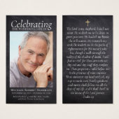 Slate Cross Foto Memorial Prayer Kaart (Voorkant /achterkant)