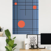 Slate Drift No. 1 — Moderne Geometrische Wandkunst Poster (Thuiskantoor)