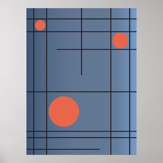 Slate Drift No. 1 — Moderne Geometrische Wandkunst Poster (Voorkant)