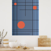 Slate Drift No. 1 — Moderne Geometrische Wandkunst Poster (Keuken)