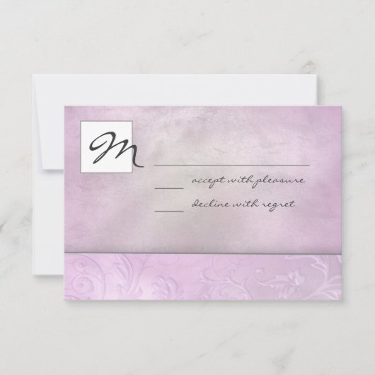 Slate Floral RSVP Kaartje (Voorkant)