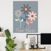 Slate Flower Market Poster (Thuiskantoor)