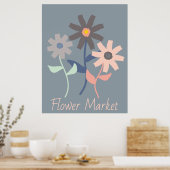 Slate Flower Market Poster (Keuken)